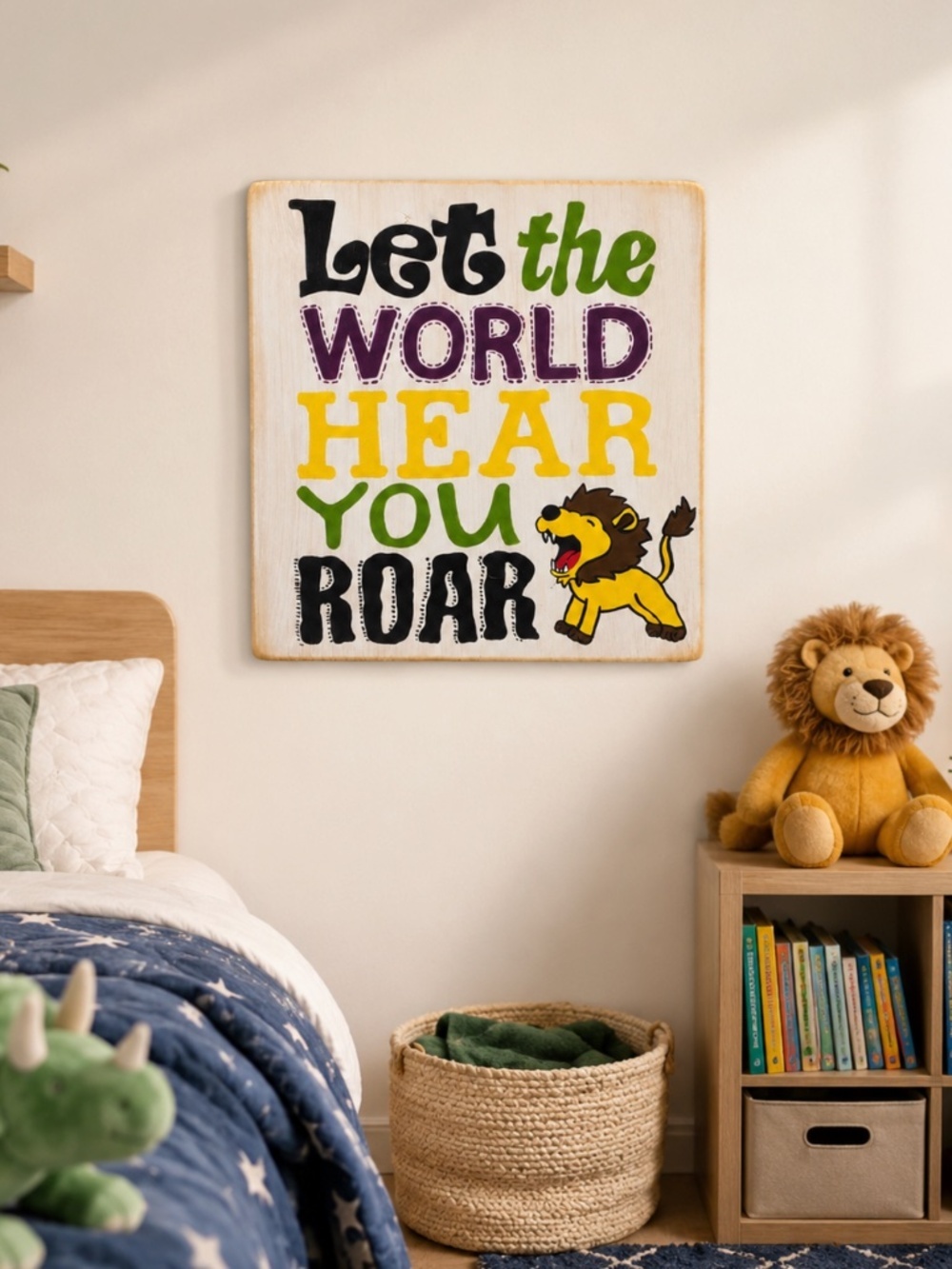 Handmade Wooden Kids Wall Sign – 12" x 10"